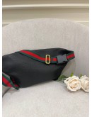 GUCCI PRINTE SMALL BLACK LEATHER BUM BAG FANNY PACK 