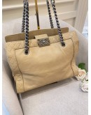 CHANEL BOY TOTE BAG IN BEIGE CALFSKIN LEATHER