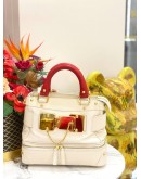 CHRISTIAN LACROIX BLING GOLD SATCHEL LEATHER BAG 