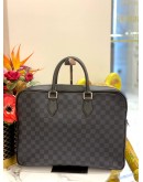(LIKE NEW) LOUIS VUITTON COBALT DANDY MM BRIEFCASE IN DAMIER GRAPHITE COATED CANVAS