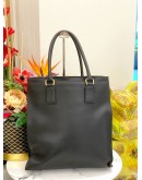 (LIKE NEW) VERSACE LA MEDUSA TOTE BAG  IN BLACK CALFSKIN LEATHER