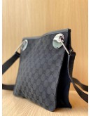 GUCCI GUCCISIMA CANVAS ECLIPSE CROSSBODY BAG BLACK