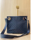 GUCCI GUCCISIMA CANVAS ECLIPSE CROSSBODY BAG BLACK