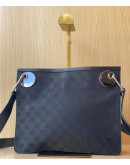 GUCCI GUCCISIMA CANVAS ECLIPSE CROSSBODY BAG BLACK