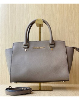 MICHAEL KORS LEATHER HANDLE BAG WITH STRAP