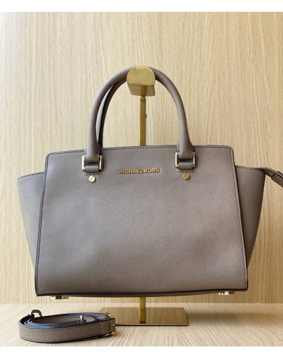 MICHAEL KORS LEATHER HANDLE BAG WITH STRAP