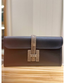 HERMES JIGE ELAN TOUCH BLACK SWIFT AND OMBRE LIZARD