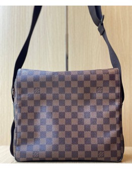 LOUIS VUITTON NAVIGLIO BROWN DAMIER EBENE CANVAS MESSENGER BAG