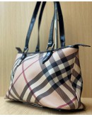  BURBERRY NOVA CHECK CANVAS SHOULDER BAG