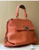  SALVATORE FERRAGAMO PEBBLED LEATHER TOP HANDLE BAG WITH STRAP