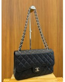 CHANEL CLASSIC JUMBO CAVIAR LEATHER DOUBLE FLAP BAG