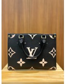  LOUIS VUITTON BLACK MONOGRAM EMPREINTE LEATHER ON THE GO PM