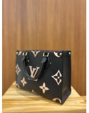  LOUIS VUITTON BLACK MONOGRAM EMPREINTE LEATHER ON THE GO PM