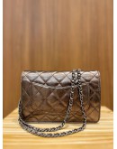 CHANEL METALLIC REISSUE WALLET ON CHAIN BRONZE