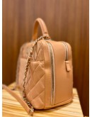 CHANEL TRENDY CC BOWLING BAG IN BEIGE CALFSKIN LEATHER YEAR 2017