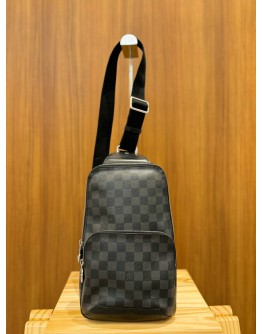 LOUIS VUITTON AVENUE SLING MEN'S BAG IN BLACK DAMIER GRAPHITE CANVAS