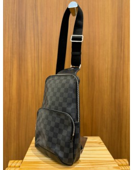 LOUIS VUITTON AVENUE SLING MEN'S BAG IN BLACK DAMIER GRAPHITE CANVAS