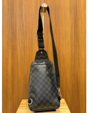 LOUIS VUITTON AVENUE SLING MEN'S BAG IN BLACK DAMIER GRAPHITE CANVAS