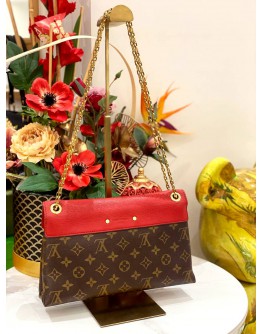 (LIKE NEW) LOUIS VUITTON CERISE MONOGRAM CANVAS PALLAS CHAIN BAG - FULL SET -