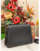 (LIKE NEW) MICROCHIP LOUIS VUITTON LOCKME EVER BLACK LEATHER BAG -FULL SET-