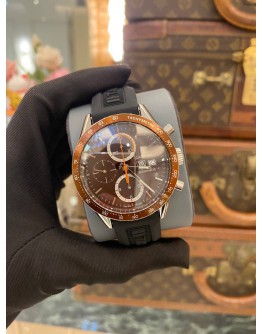 2017 TAG HEUER CARRERA CALIBRE 16 CHRONOGRAPH REF CV2013 BROWN DIAL AUTOMATIC 41MM AUTOMATIC WATCH -FULL SET-