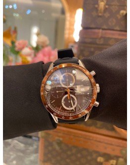 2017 TAG HEUER CARRERA CALIBRE 16 CHRONOGRAPH REF CV2013 BROWN DIAL AUTOMATIC 41MM AUTOMATIC WATCH -FULL SET-