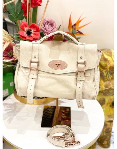 (LIKE NEW) MULBERRY ALEXA CREAM COLOUR WITH ROSE GOLD HARDWARE BAG