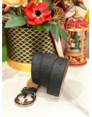 GUCCI GG LOGO BLACK GUCCISSIMA LEATHER BELT SIZE 95/38