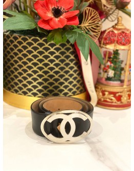 GUCCI GG LOGO BLACK GUCCISSIMA LEATHER BELT SIZE 95/38