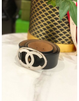 GUCCI GG LOGO BLACK GUCCISSIMA LEATHER BELT SIZE 95/38