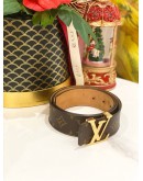 LOUIS VUITTON M9508 BROWN MONOGRAM CANVAS BELT SIZE 90/36