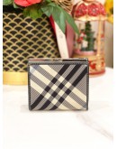 BURBERRY BLUE LABEL PLAID PRINT FRENCH WALLET