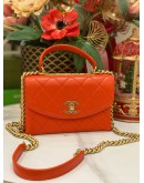 2019 CHANEL TRENDY CC SMALL TOP HANDLE SLING BAG ROSSA COLOR GHW