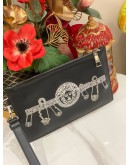VERSACE GIANNI MEDUSA BLACK LEATHER CLUTCH