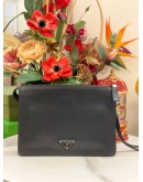 PRADA VITELLO CITY BLACK CLUTCH 