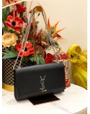 (LIKE NEW) YSL SAINT LAURENT KATE SILVER CHAIN BAG