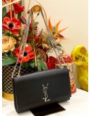 (LIKE NEW) YSL SAINT LAURENT KATE SILVER CHAIN BAG