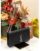 (LIKE NEW) YSL SAINT LAURENT KATE SILVER CHAIN BAG