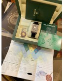 (UNUSED) 2010 ROLEX CELLINI PRINCE REF 5443/9 18K 750 WHITE GOLD 28MM x 47MM MANUAL WINDING WATCH -FULL SET-