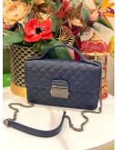 CHANEL QUILTED LAMBSKIN LEATHER SMALL CC UNIVERSITY TOP HANDLE FLAP CHAIN BAG