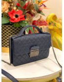 CHANEL QUILTED LAMBSKIN LEATHER SMALL CC UNIVERSITY TOP HANDLE FLAP CHAIN BAG