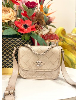 CHANEL QUILTED IRIDESCENT CALFSKIN SMALL JUNGLE STROLL BAG