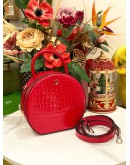 KATE SPADE EMBOSSED LEATHER SHINNY BAG WITH STRAP
