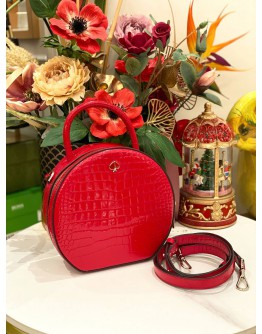 KATE SPADE EMBOSSED LEATHER SHINNY BAG WITH STRAP