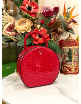 KATE SPADE EMBOSSED LEATHER SHINNY BAG WITH STRAP