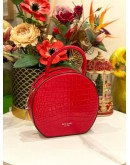 KATE SPADE EMBOSSED LEATHER SHINNY BAG WITH STRAP