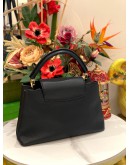(LIKE NEW) LOUIS VUITTON CAPUCINES PM BAG IN BLACK TAURILLON LEATHER