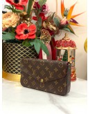 (LIKE NEW) LOUIS VUITTON FELICIE FLAP BAG IN BROWN MONOGRAM CANVAS -FULL SET-  