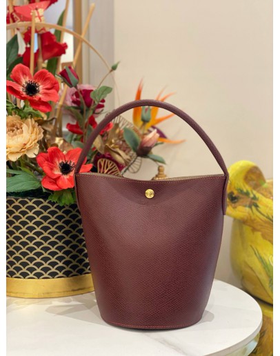 Longchamp Épure Logo Embossed Small Bucket Bag