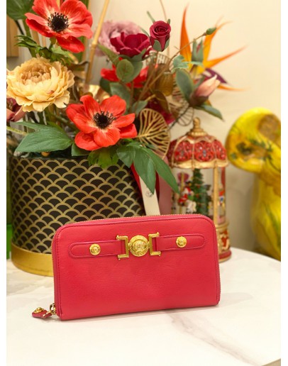 VERSACE MEDUSA DARK PINK LONG WALLET